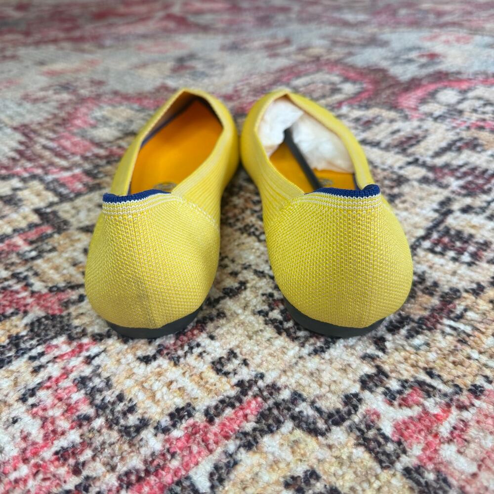 Rothy’s The Point Flat Yellow Knit Size 9 (Fits 9.5) NWT - Picture 6 of 7